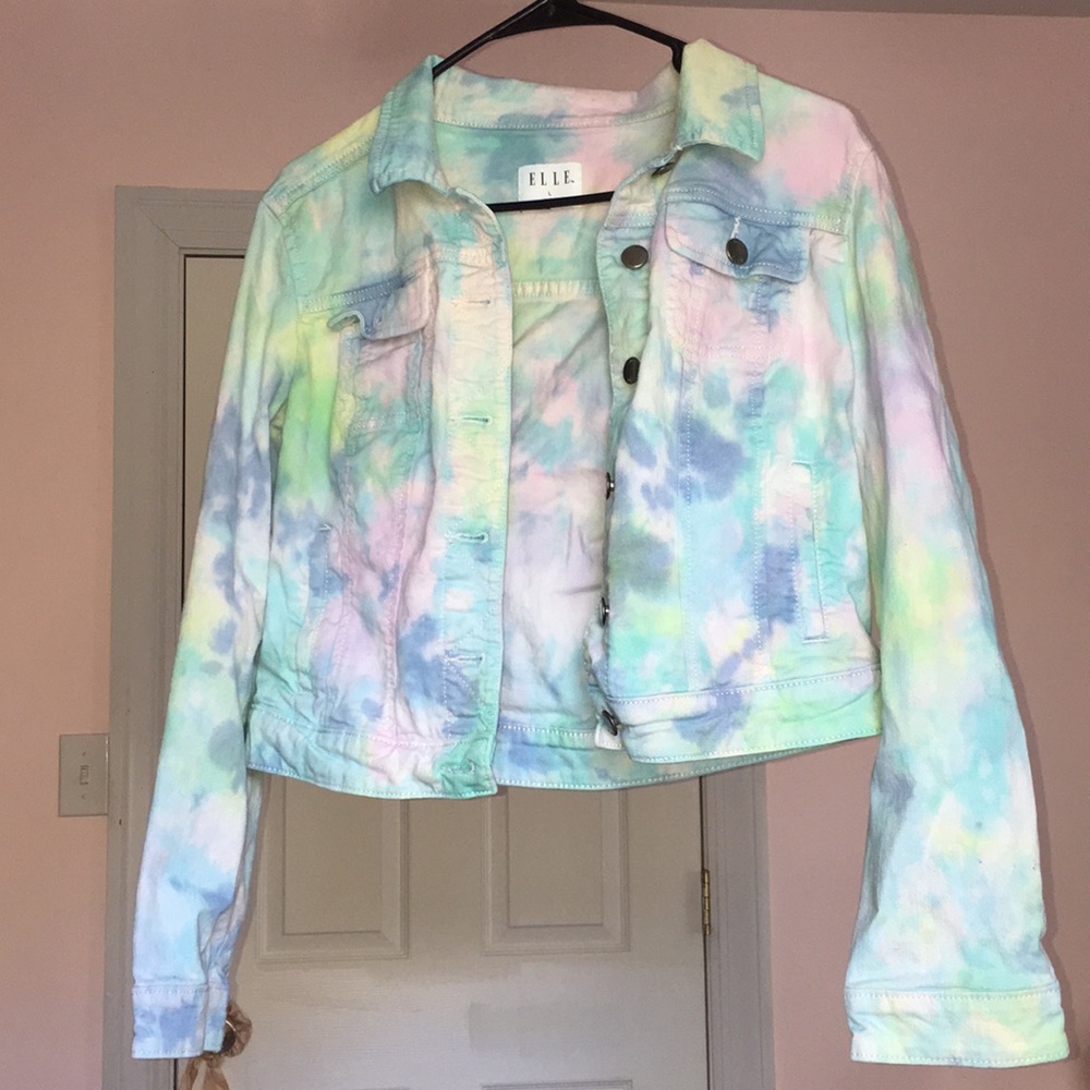 Pastel Tie dyed jean jacket